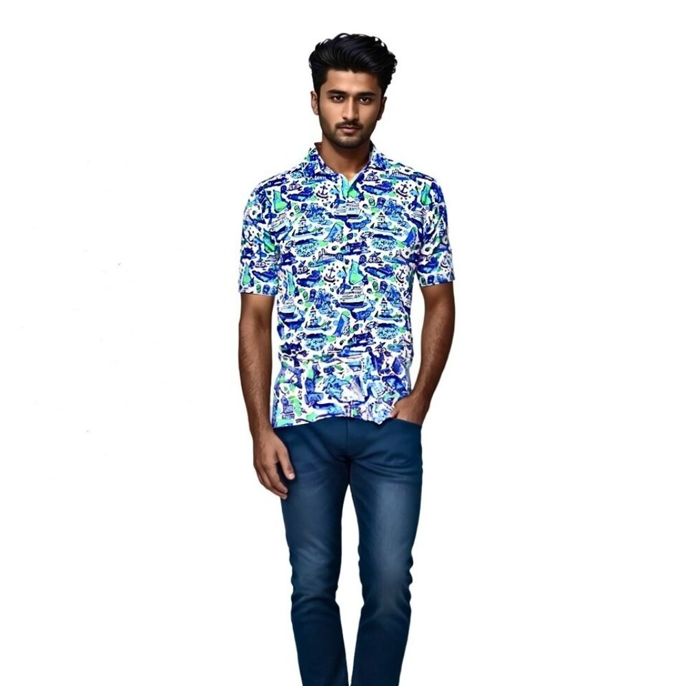 MEN'S Smitty Polo Shirt-Rhode Island Ocean State of Mind